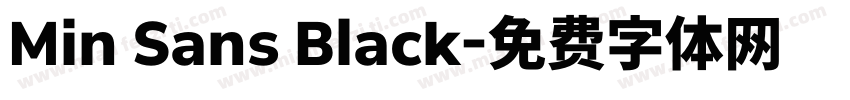 Min Sans Black字体转换